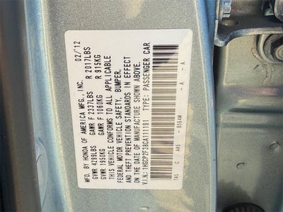 2012 Honda Accord LX 2.4