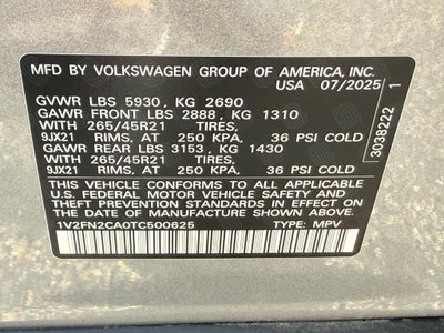 2026 Volkswagen Atlas 2.0T SEL Premium R-Line