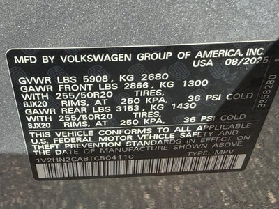 2026 Volkswagen Atlas SE w/Technology