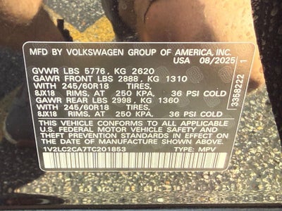2026 Volkswagen Atlas Cross Sport SE