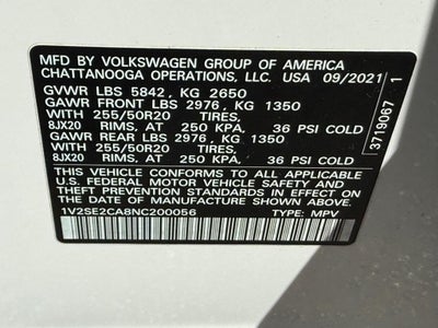 2022 Volkswagen Atlas Cross Sport 3.6L V6 SEL R-Line