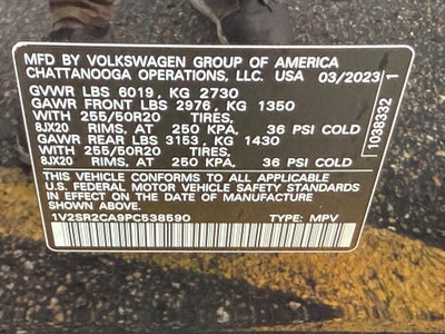 2023 Volkswagen Atlas 3.6L V6 SEL R-Line