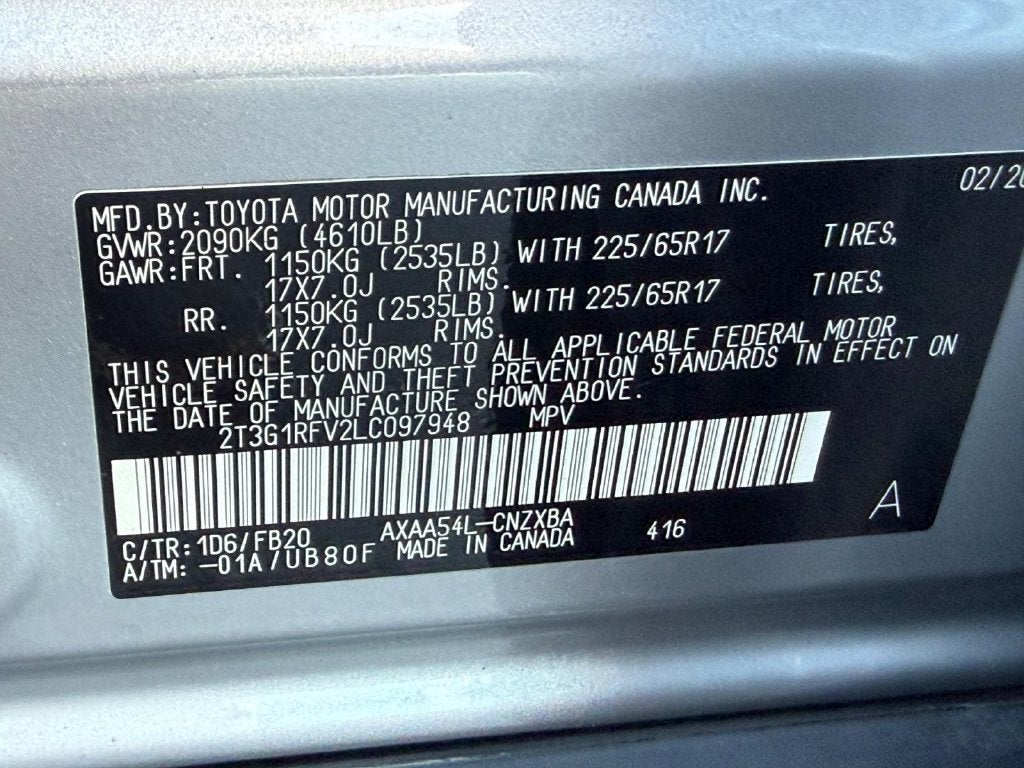 2020 Toyota RAV4 LE