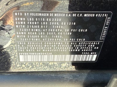 2025 Volkswagen Tiguan 2.0T S