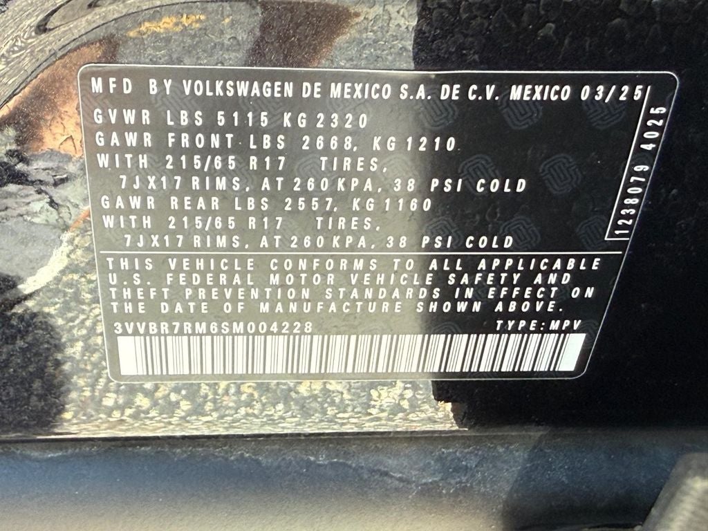 2025 Volkswagen Tiguan 2.0T S