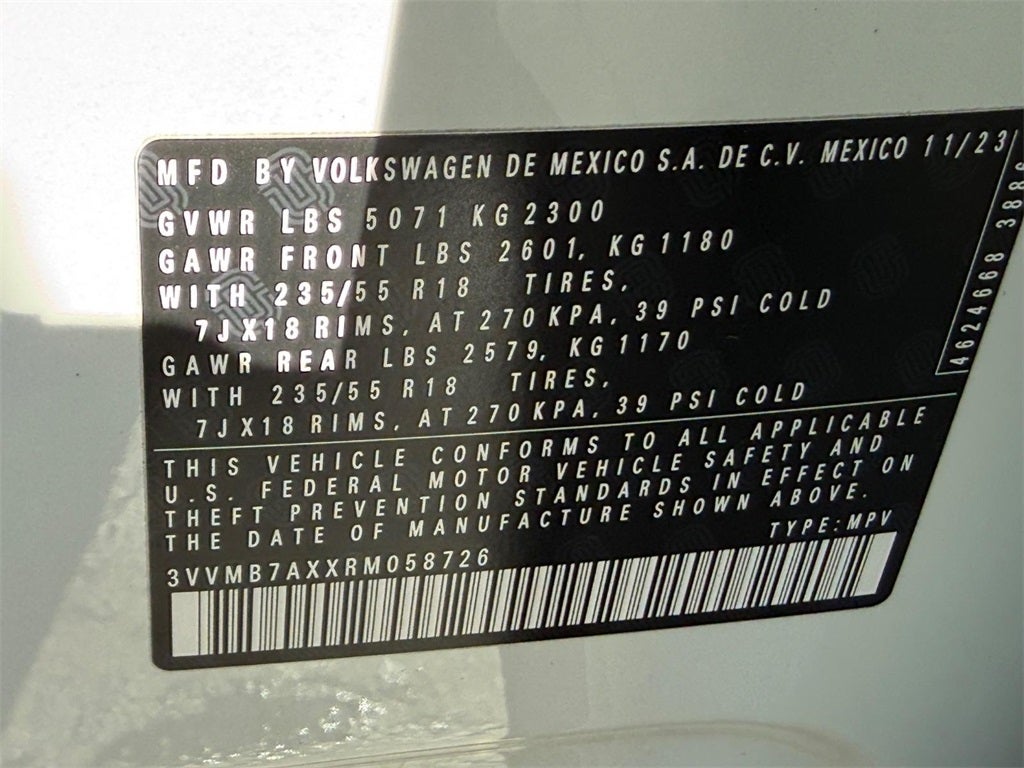 2024 Volkswagen Tiguan 2.0T SE