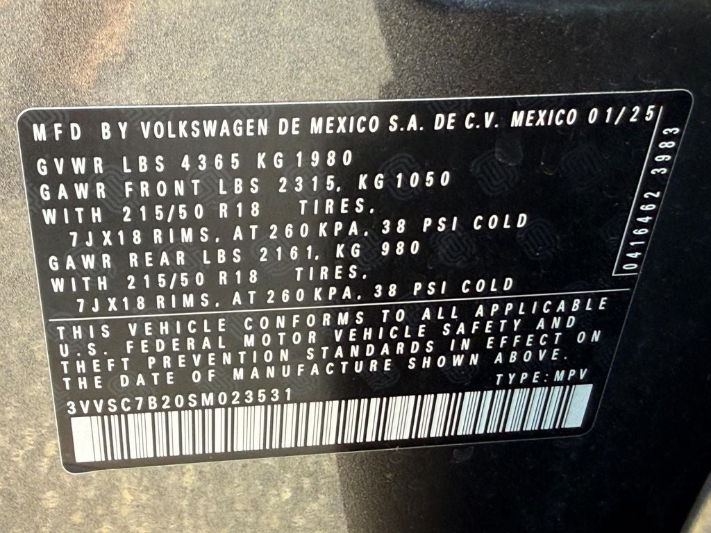 2025 Volkswagen Taos 1.5T SE
