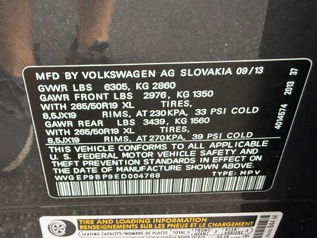 2014 Volkswagen Touareg V6 TDI Lux